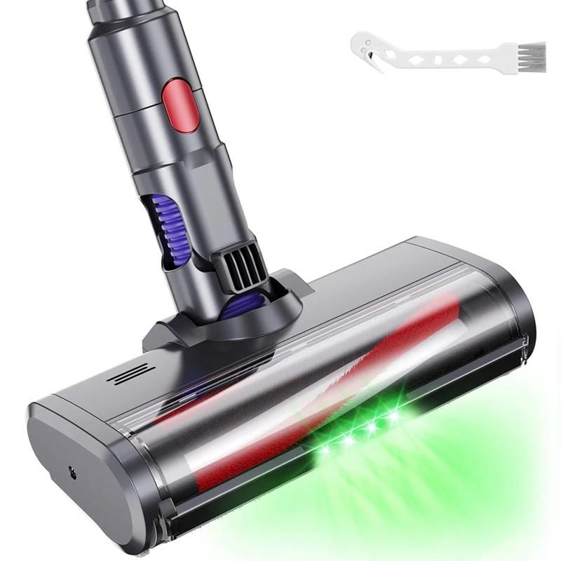 

Насадка-щетка для турбины Dyson V7 V8 V10 V11 V15, запчасти с 4 фонариками для ковров и твердых полов