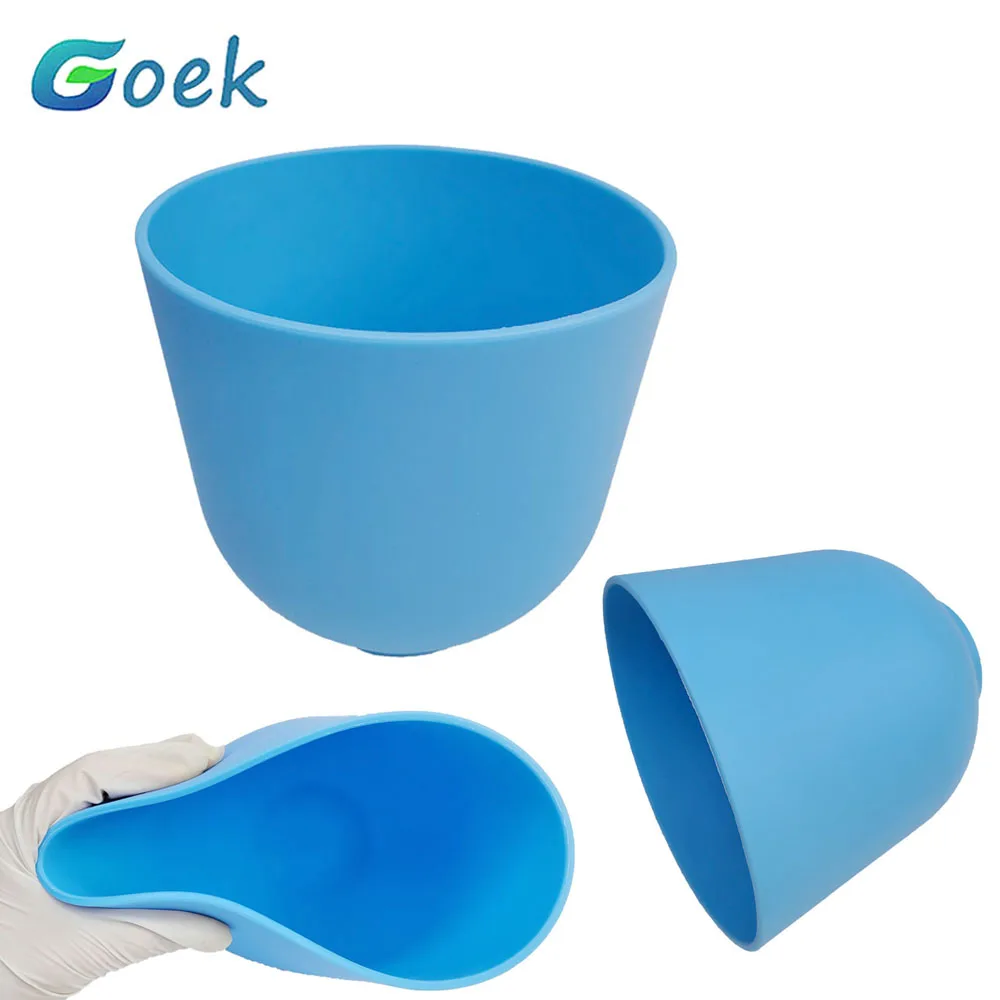 Dental Laboratory Super Large Capacity Silicone Stirring Bowl Soft Bowl Blue Rubber Bowl Dental Equipment Material