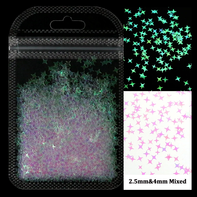 ¡Oferta! 2g Purpurina Holográfica para Arte de Uñas Láser Estrella Mariposa Lentejuelas Escamas AB Lentejuelas DIY Decoraciones de Uñas Láminas Accesorios 4