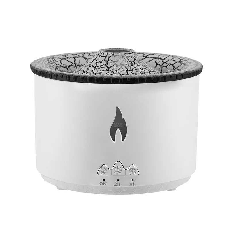 

360ml Volcanic Flame Aroma Oil Diffuser Jellyfish Smoke Ring Air Humidifier Ultrasonic Atomizing Sprayer As Christmas GiftStanda