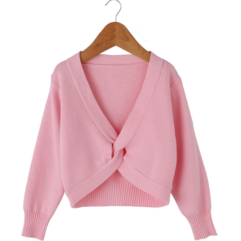 

Kids Ballet Dance Wear Girls Winter Sweater Long Sleeve Knit Pullover Top for Practice Training Leotard Clothes Dance Costume