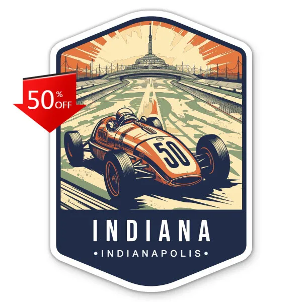 

Indiana State Badge Travel Trendy Truck Motor Home Car Boat Waterproof Vinyl Decal Decoration Funny Cool