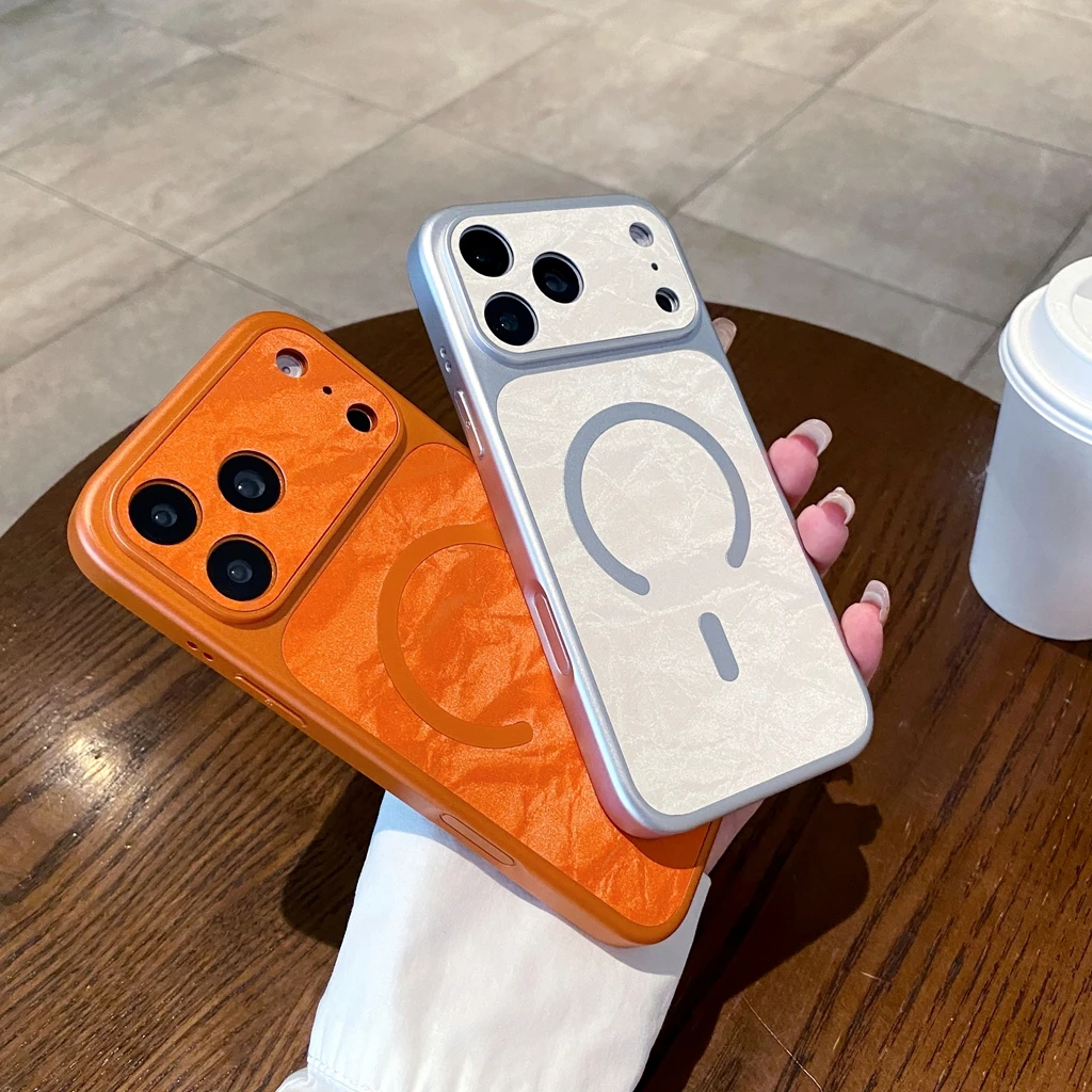 أنيق فاخر سنو ماونتن نمط الجلود الاصطناعية المغناطيسي نافذة كبيرة غطاء الهاتف القضية آيفون 17 16 15 14 13 برو ماكس #3