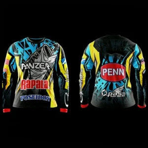 رجالي كم طويل بدلة صيد أزرق عارضة قميص مع رأس سمكة سريع جاف في الهواء الطلق واقي من الشمس الصيف أفضل 8 قميص صيد للمبيعات - رقم 4