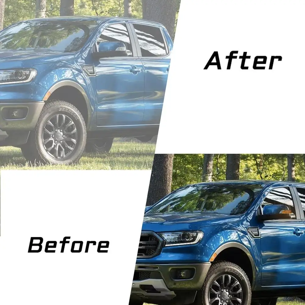 Sequentielle Bernsteinfarbene LED-Seitenspiegel-Blinkleuchten für Ford Ranger Lariat Ranger T6 Raptor Wildtrak 2019-2023 oder 2012-2019