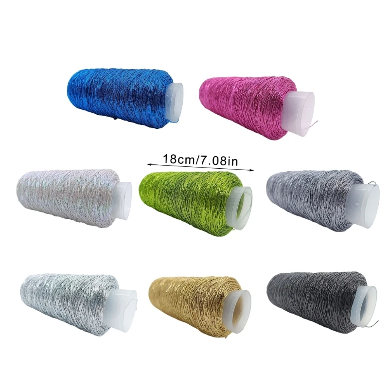 200G/Cuộn Kim Loại Móc Sợi Polyester Đan Sợi Cho Đan Dệt Dự Án Làm Túi Móc Khóa Mặt Dây Trang Sức Giọt
