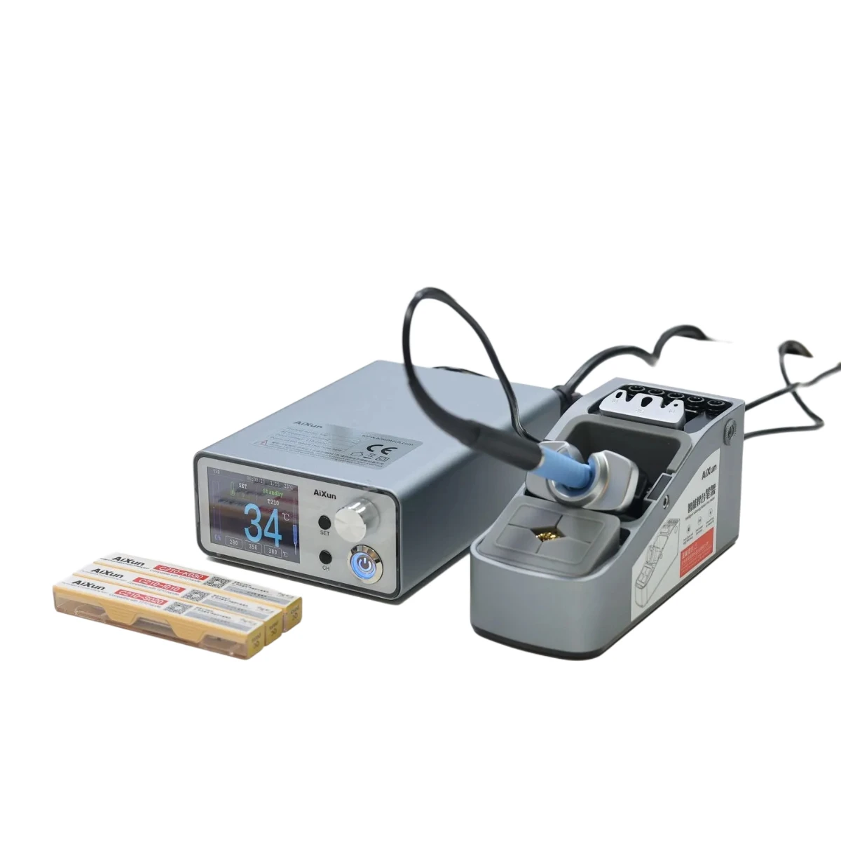 

AIXUN T3B Soldering Station 96W Precision Nano Welder Rapid Heating 2 Seconds Industrial ESD Standard T210 T115 Handle Kit