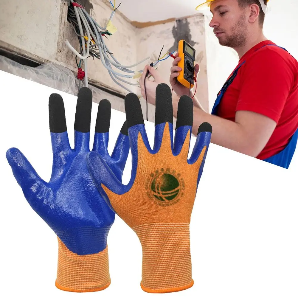 

High Elasticity Electrician Insulating Gloves Blue&Orange Rubber Insulation Mittens Protective Safety Touch Screen Glove