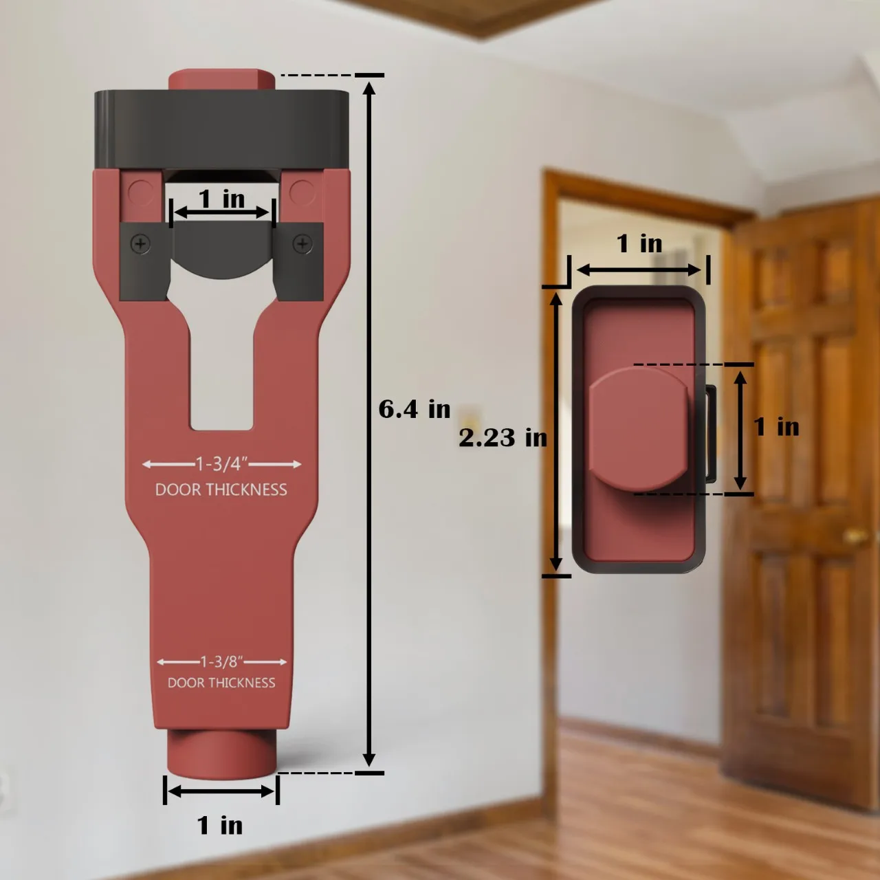 Latch Mortise Tool Door Latch Installation Kit for 1-3/8’ or 1-3/4’ Thick Wooden Door Latch Tool Professional Installation