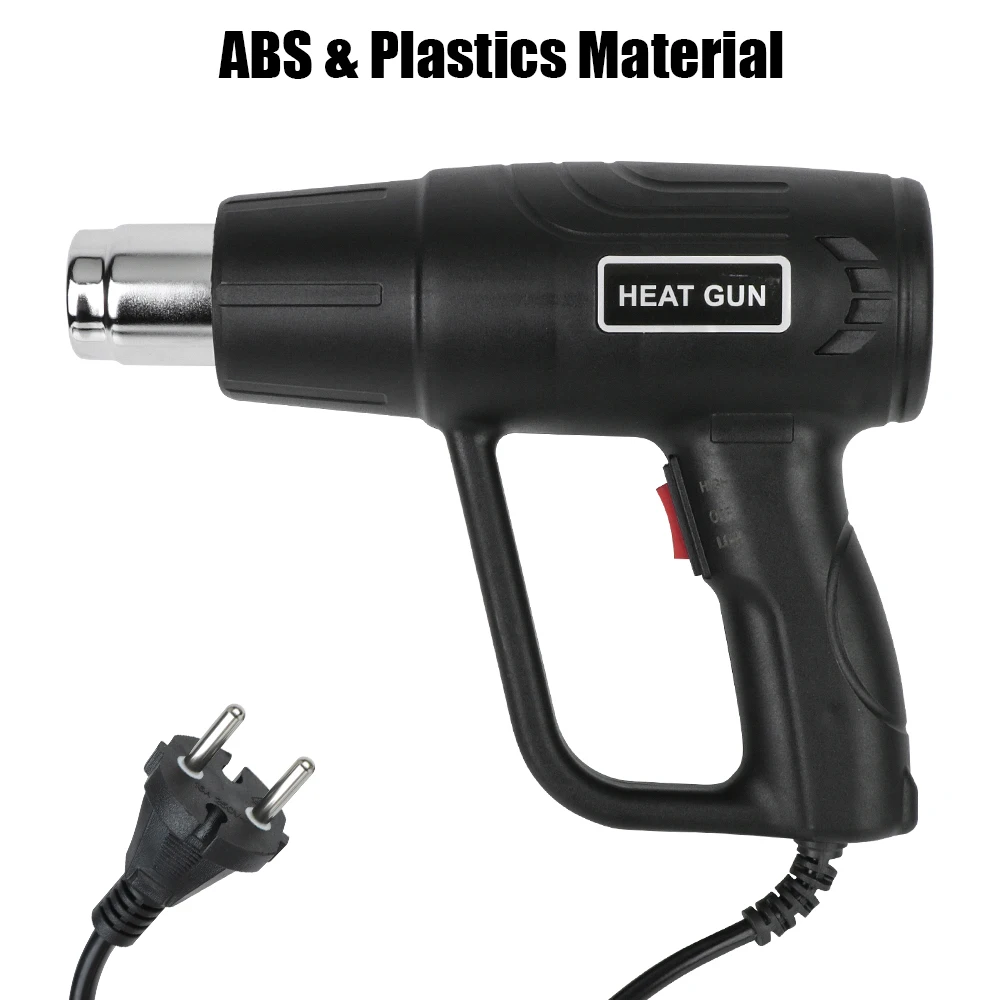 Aquecedor de soprador de envoltório de solda 60-600 ℃   Ferramenta elétrica de pistola de calor 2000W 50HZ Secador de cabelo de temperatura variável SEM pistola de ar quente elétrica LCD