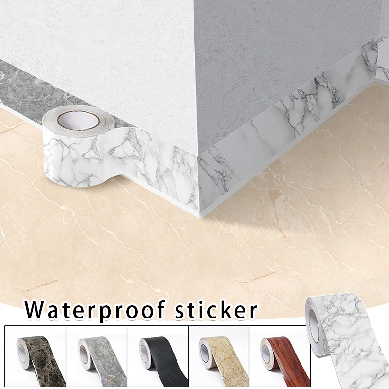 

Waterproof Self-Adhesive Baseboard Wall Sticker Waistline Baseboard Wall Trim Corner Line Protector Decor Skirting Board