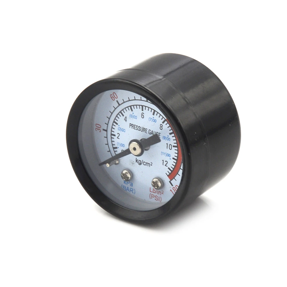 

Манометр для воздушного компрессора 10 мм с резьбой 1/8" BSP, 0-180 PSI, 0-12 бар, двойная шкала, 1 шт.