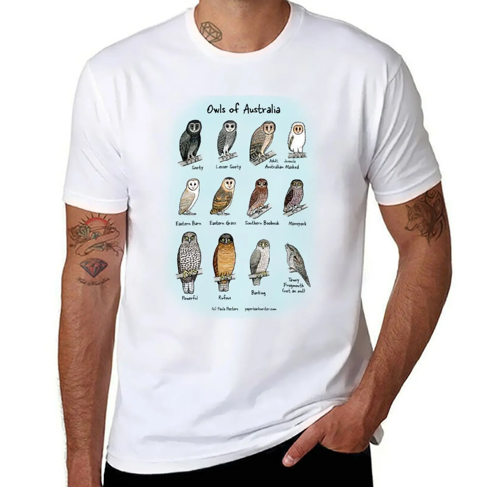 

Owls of Australia T-Shirt men t shirt cotton 100% t shirts with prints T-Shirt