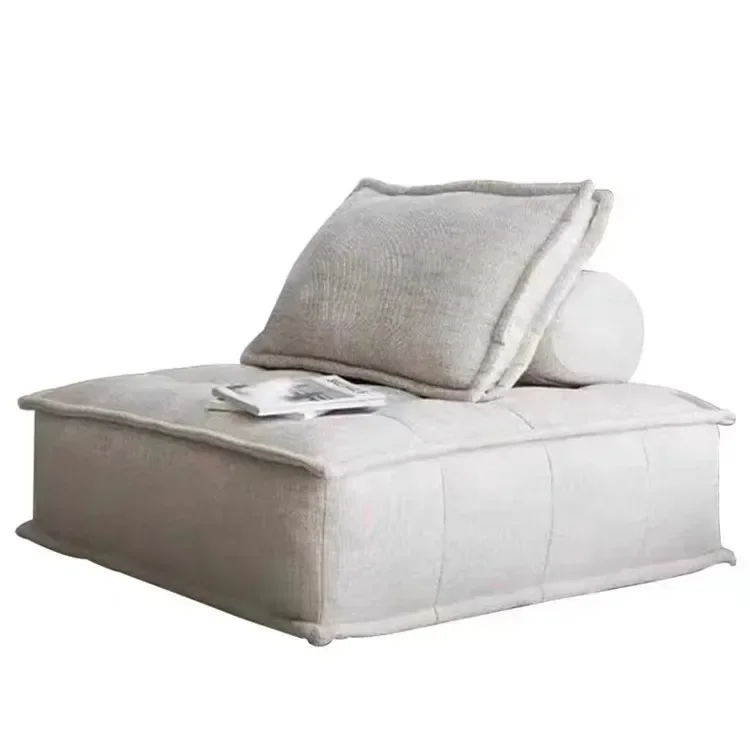 

tofu block sofa, fabric small apartment, living room double square, lazy cotton and linen, single sofa