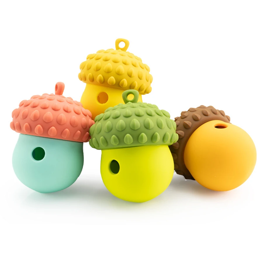 Dog Toys Leaking Food Ball Funny Interactive Pet Slow Feeder Bowl Puzzle Toy Pinecone Pet Tooth Cleaning Chew Toys Pet Supplies