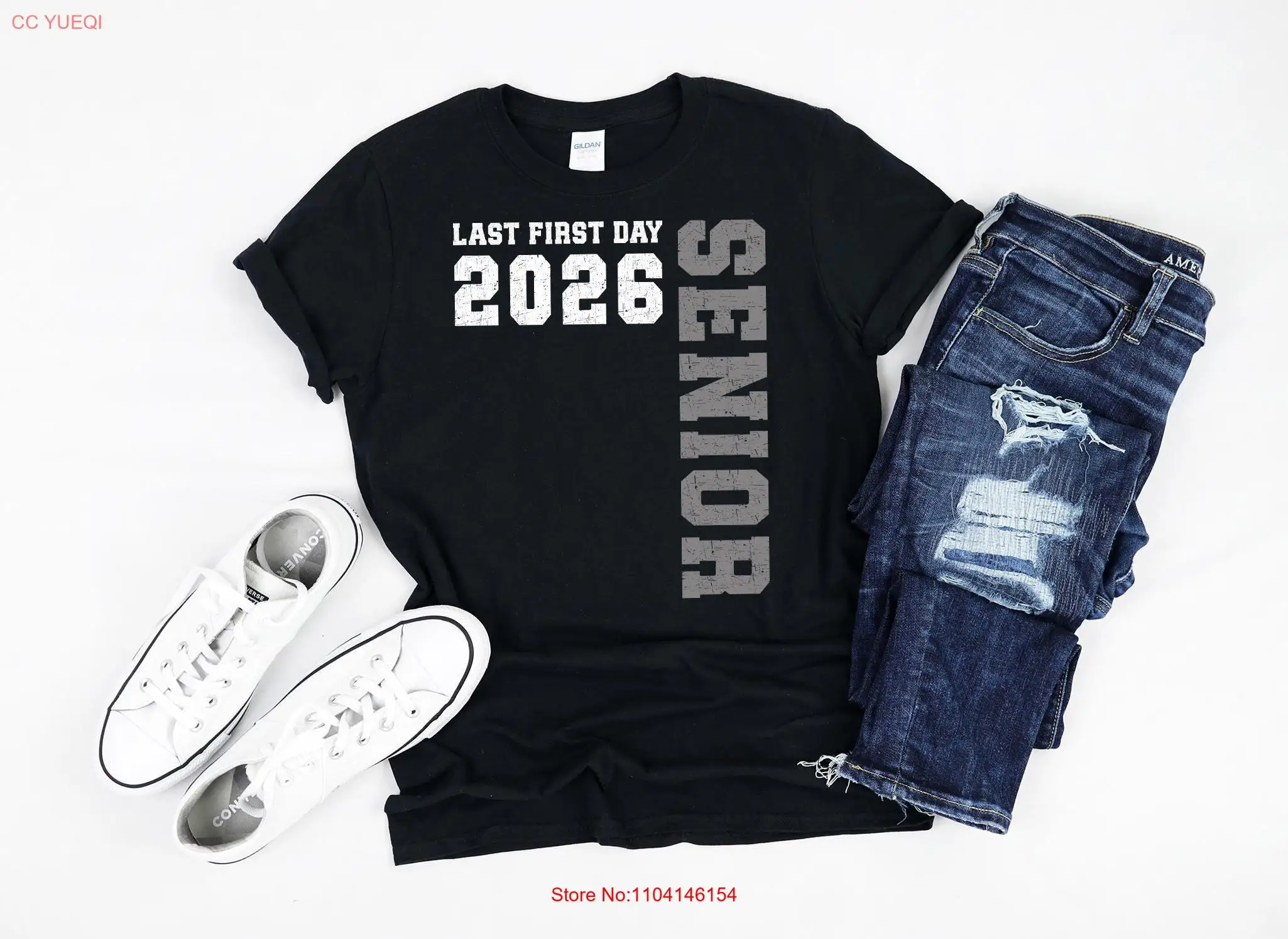 Senior 2026 T Shirt My Last First Day Class of School long or short sleeves