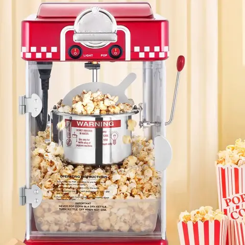 Commercial Fully Automatic Electric Heating Spherical Popcorn Machine Household Small Children's Popcorn Machine