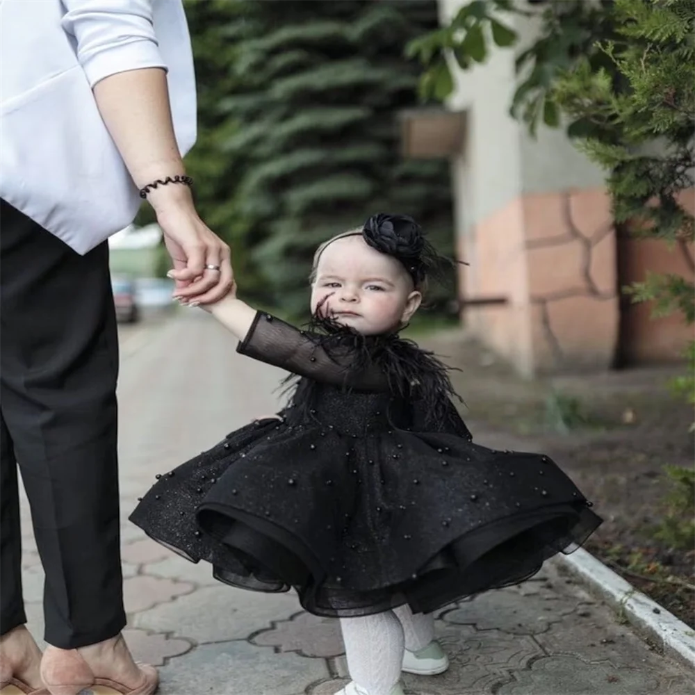 女の子のための花のドレス,黒,誕生日ボール,最初の聖体拝領,パーソナライズされた,王女の服,かわいい