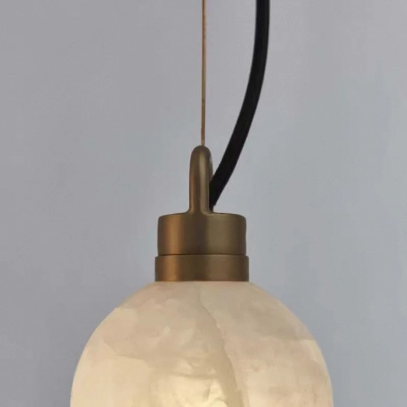 

Luxury Natural Marble Chandelier Premium Hotel & Restaurant Pendant Light Porch Aisle Lamp Bedroom Bedside Pendant Lamp