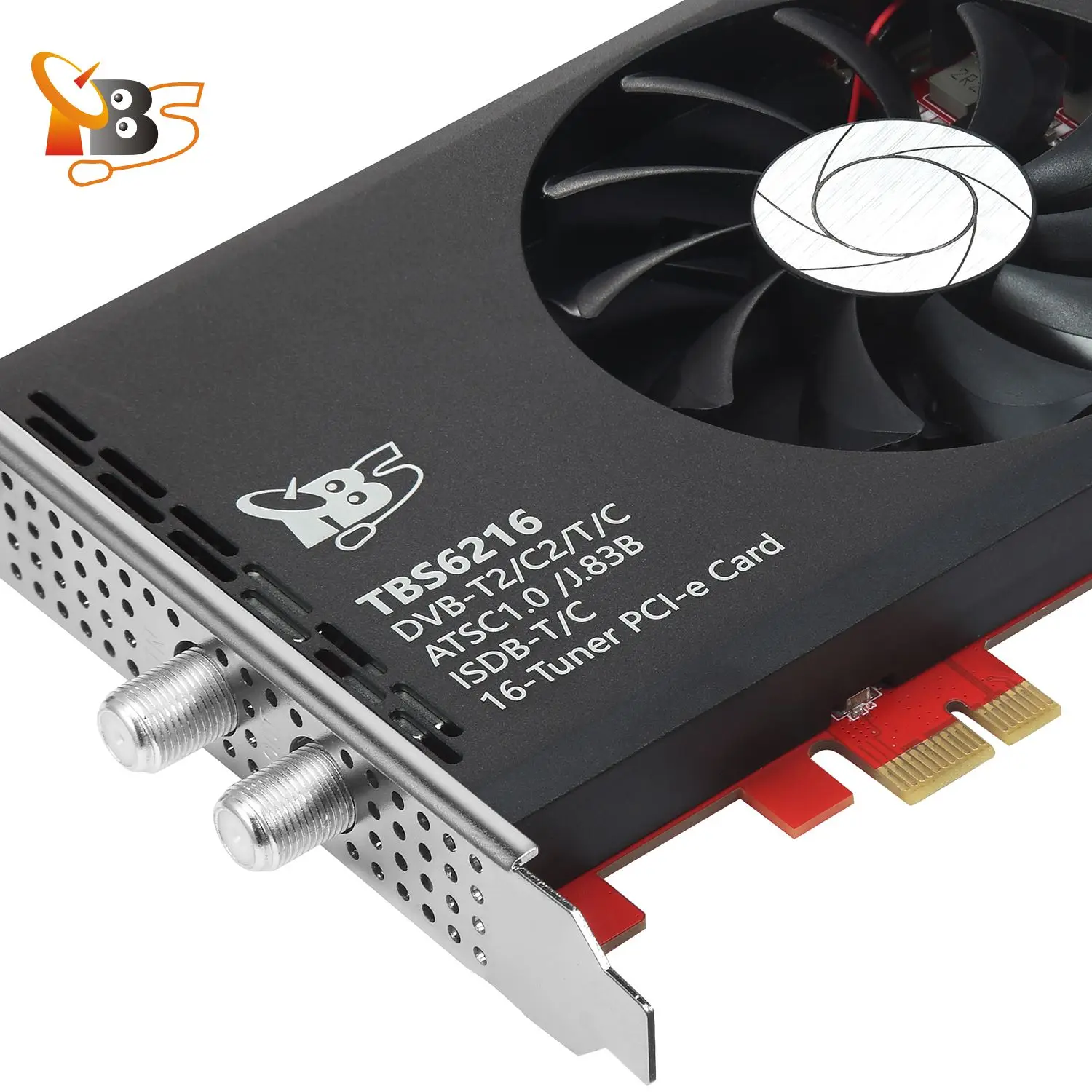 TBS6216 16-Tuner PCIe بطاقة دعم DVB-T2/C2/T/C(J.83A/B/C)/ISDB-T/C/ATSC1.0 كابل أرضي للبث المباشر قنوات تلفزيون FTA