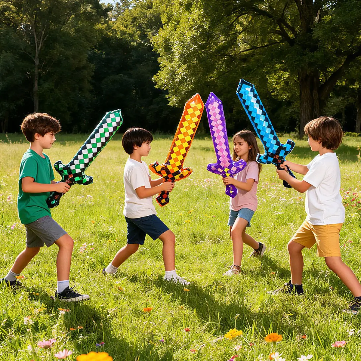 Espada inflable de 3/1 Uds., accesorios, arma de juguete inflable periférica para Halloween, Navidad, suministros para fiesta de cumpleaños, regalos para niños