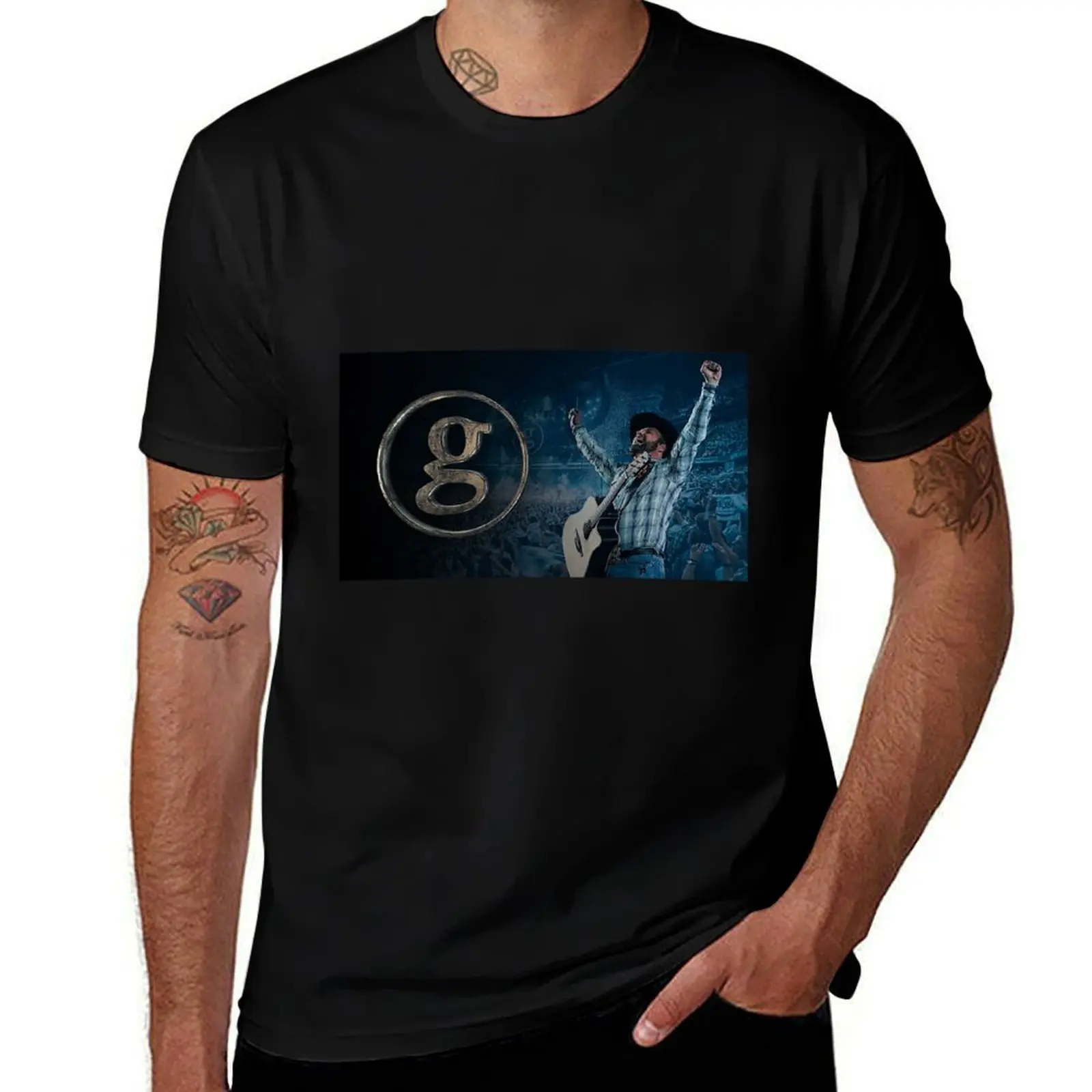 

Garth Brooks stadium tour mur6 2019 kel T-Shirt t shirts with prints t shirts for man slim fit T-Shirt