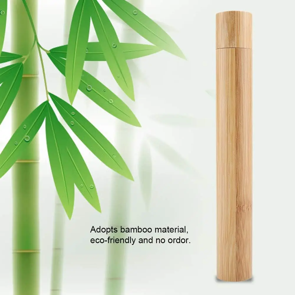 Suporte De Escova De Dentes De Bambu Portátil, Estojo De Armazenamento De Viagem, Camping, Uso Doméstico, Biodegradável, Produtos Ecológicos, 6Pcs