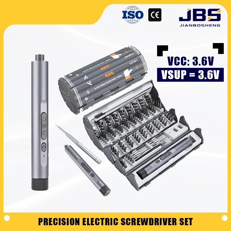 Set di cacciaviti elettrici di precisione stile penna JBS, manuale automatico 127 in 1 per la riparazione di computer e telefoni