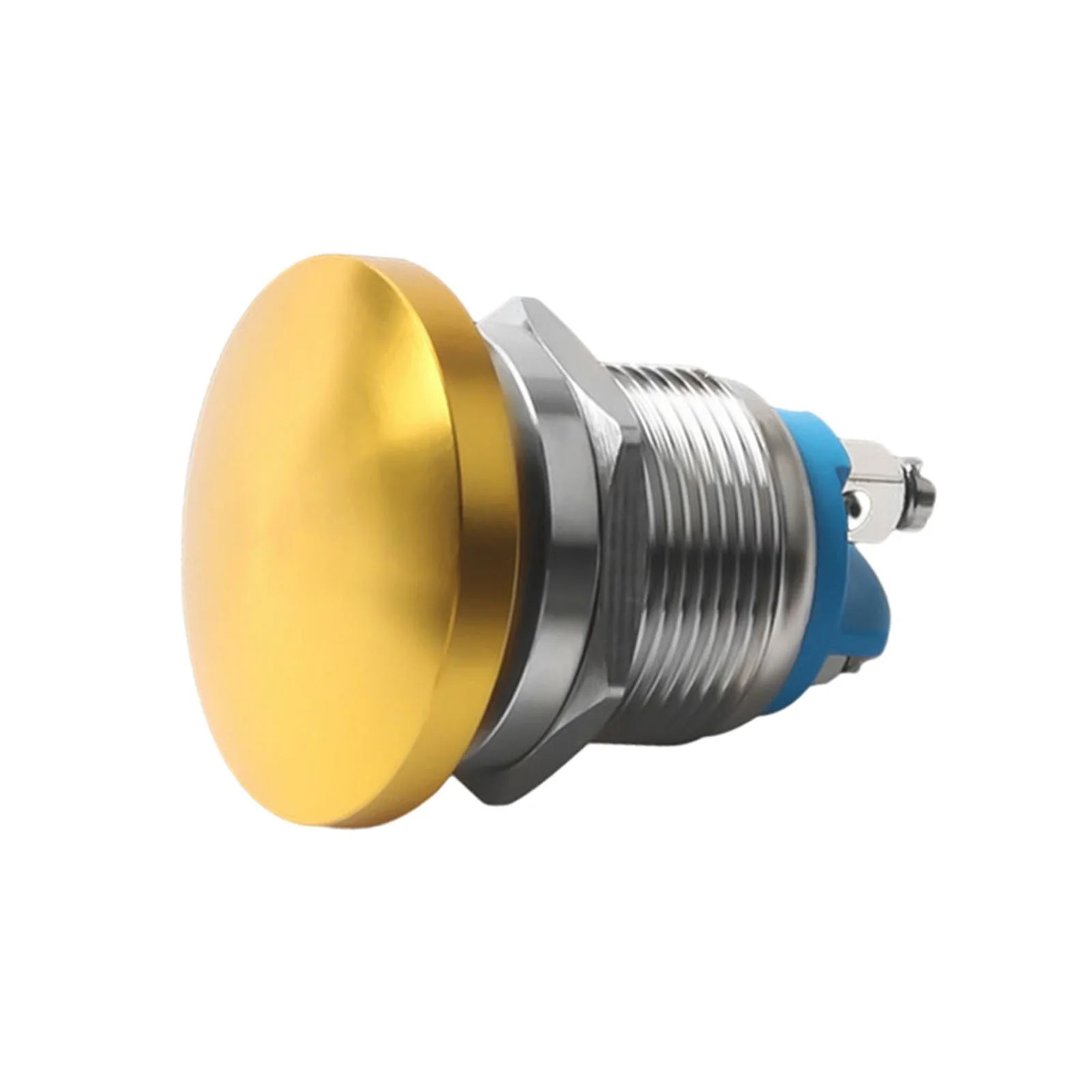 Push Button Switch Stainless Steel Metal Push Button Switch Momentary Mushroom Button Switch Screw Feet Self-Reset