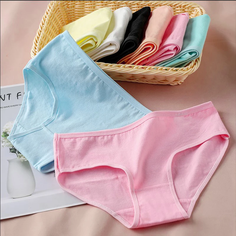 Cotton Womens Seamless Underwear Comfortable Lingerie Low Rise Breathable Brief Female High Quality Panties  Solid Underpants