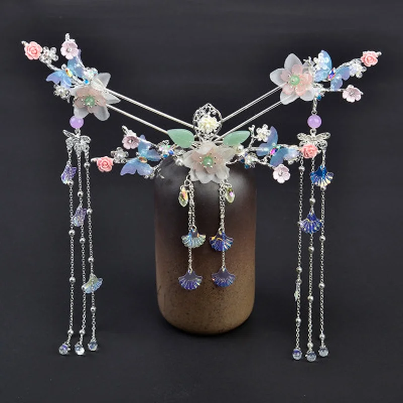 

Chinese Style Hairpin Wedding Hair Accessories Stick Headdress Head Jewelry Bridal Earring Headpiece