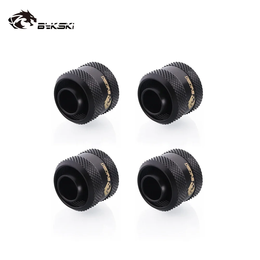 

Bykski 4pcs/lot Hose Fitting Use for ID 9.5mm + OD 12.7 Pipes 3/8"ID X 1/2"OD Tubing Hand Compression Connector 10*13mm Fitting