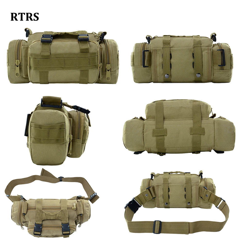 Outdoor Multifunctional Cameral Shoulder Bag Military Tactical Waistpack Waterproof  Hiking Camping Trekking  Cycling Sling Bag