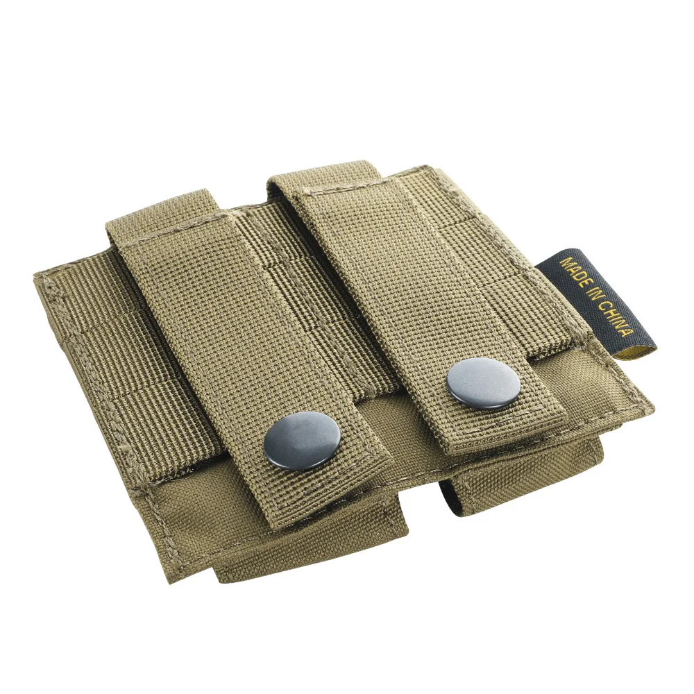 Tactical Magazine Pouch 9MM Double Mag Bag Molle Flashlight Pouches Hunting Holster Outdoor Mag Bag Accessory