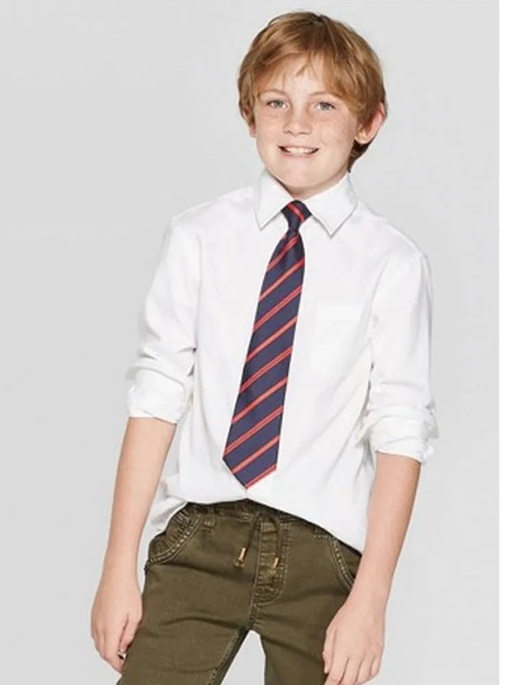 

Back to School Tie Kid Children Striped Boys Girls Adjustable Calssical Necktie Student Shirt Accessories Cravate Gravate