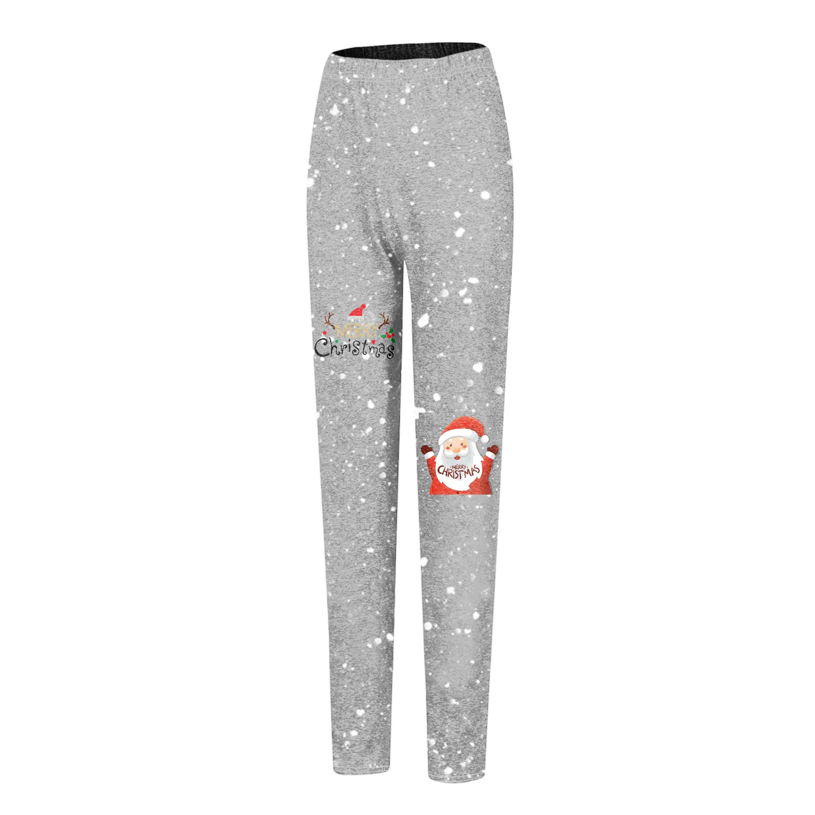 Weihnachten Frauen Leggings Mode Dünne Strumpfhosen Hosen Niedlichen Cartoon Weihnachtsmann Schneemann Gedruckt Schwarz Hohe Taille Schlanke Frauen Hosen