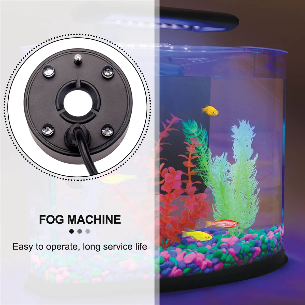 Nouveau brumisateur, Port USB 4 couleurs LED lumières Mini monsieur Machine à brouillard, fontaine intérieure jardin étang brumisateur d'eau atomiseur noir