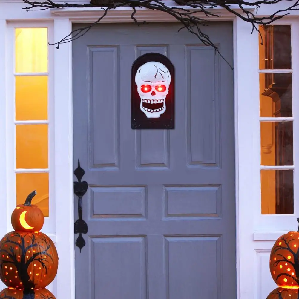 Fun Spooky Doorbell Prank Spooky Halloween Skull Doorbell with Skeleton Pumpkin Witch Pop Out Snake for Home for Halloween