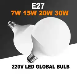 LED Bulbs E27 30W 20W 15W 7W 220V 230V G80 G95 G120 Energy Saving Global Light Lampada Ampoule LED Light Bulb LED Lamp