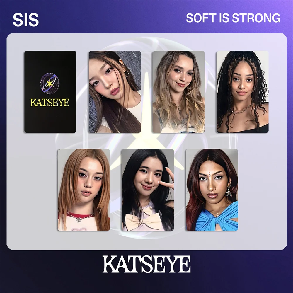 

KATSEYE SIS Soft Is Strong Album Card Double Sides Printing Bright Film LOMO Card UMS SOFT WEVERSE Ver Card Fans Collection