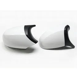 For BMW M Style Rearview Side Mirror Covers Replacement ABS Plastic 1 3 Series E81 E82 E87 E88 E90 E91 E92 E93 White Or Black