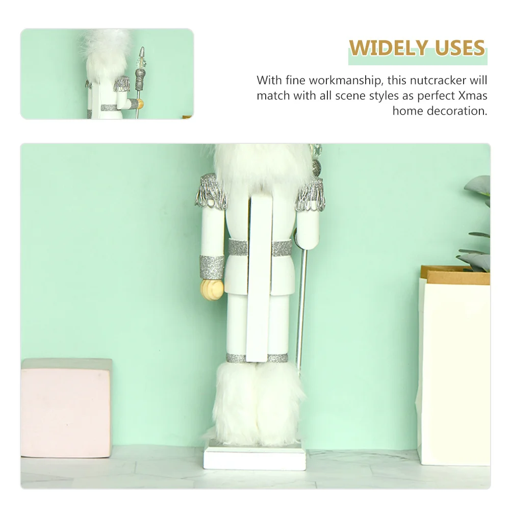 

Wooden Nutcracker Puppet Christmas Decoration with Fine Workmanship Perfect for Holiday Home Decor Festive Party Ornaments Gift