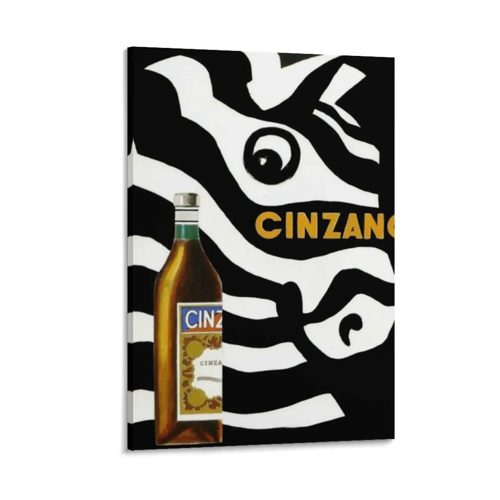 

Cinzano, Zebra, Retro Vintage Animal Poster Canvas Painting room decor Decoration wall Wall posters vintage home decor