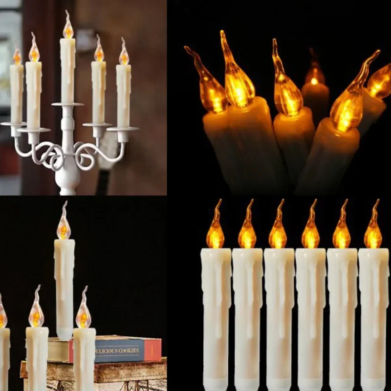 New Teary Long Strip Electronic Candle LED Long Pole Christmas Decoration Candle Party Atmosphere Simulation Candle Light