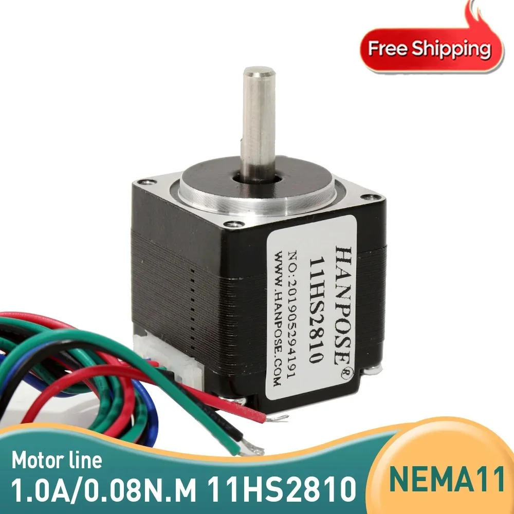 11HS2810  Nema11 hybrid Stepper motor 28x28x28mm two phases 4 wires 1.8 degrees for new CNC router