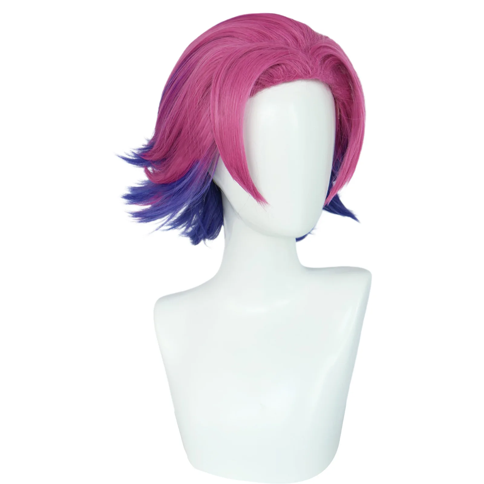 Shieda Kayn Cosplay Wig LOL Heartsteel Wigs 30cm Red Mixed Purple Heat Resistant Synthetic Hair Game Anime Wigs view 3