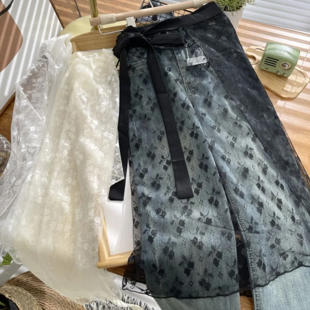 

Sheer Lace​​ Lace Up Skirt ​​Glitter Sequins​​ ​​Adjustable Ties​​ ​​Sequins Flower Apron​​ ​​Lightweight ​​Boho Design​​