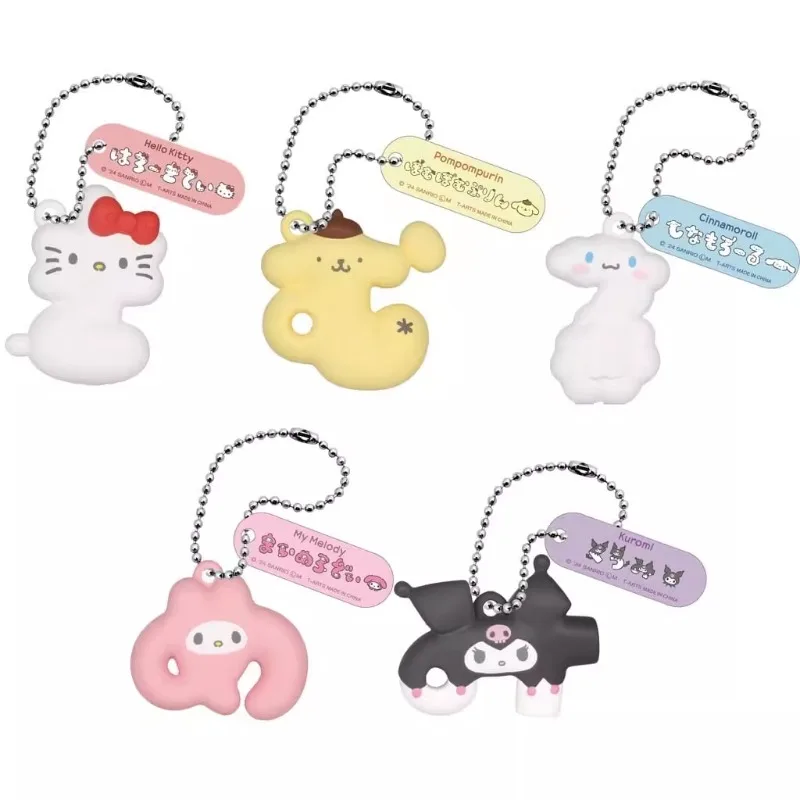 Sanrio Kawaii Japan Gashapon Figur Anime Hallo Kitty Cinna moroll Tasche Schlüssel bund niedlichen Kapsel Spielzeug Puppe Mini Modell Geschenk