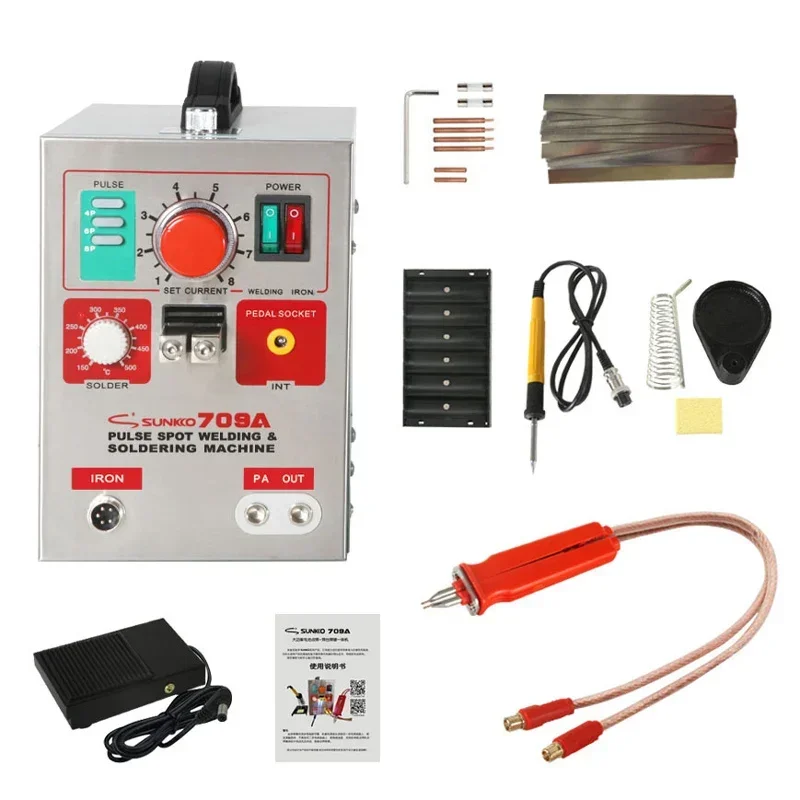 709A Spot Welder 1.9KW Pulse Spot Welding Machine For Lithium Battery Pack Welding Machine With Remote Soldering Pen