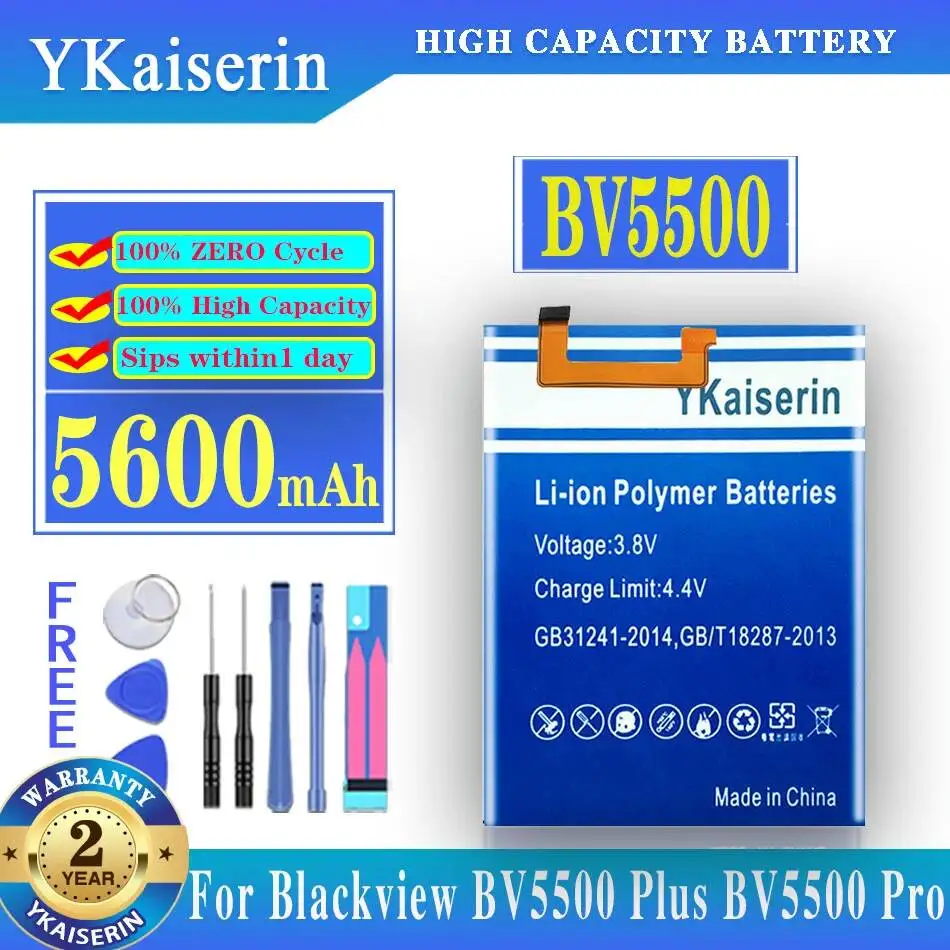 

High Performance For Blackview BV5500 Plus Pro Long-Lasting Mobile Phone Battery 5600mAh